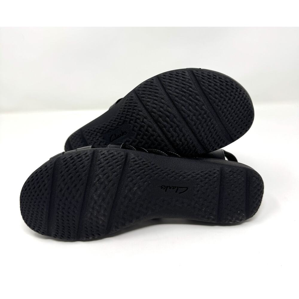 Clarks Women's Elizabelle Sea Fisherman Sandal, Black Leather, Size 8.5 - Picture 6 of 7